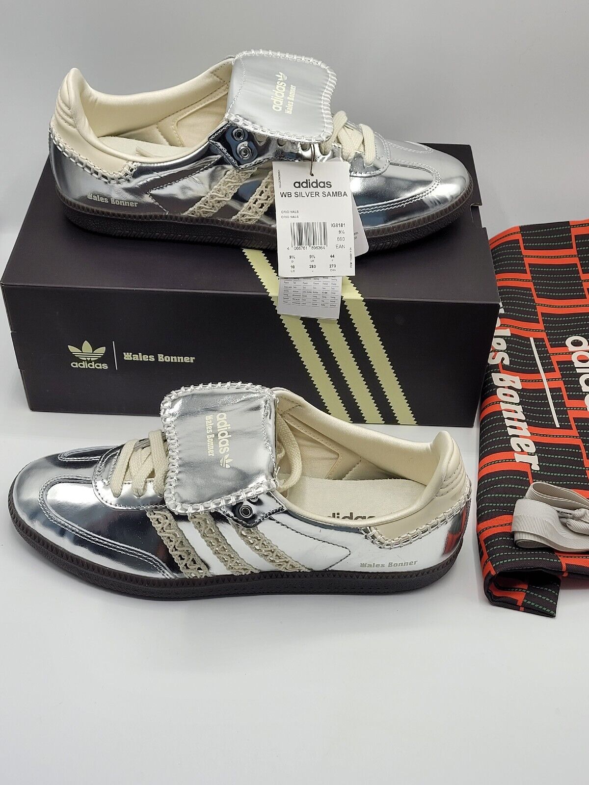 Silver adidas samba store